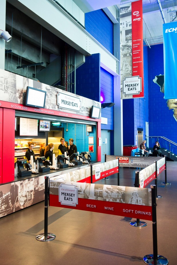 Tigrox banner barriers at the Echo Arena Liverpool